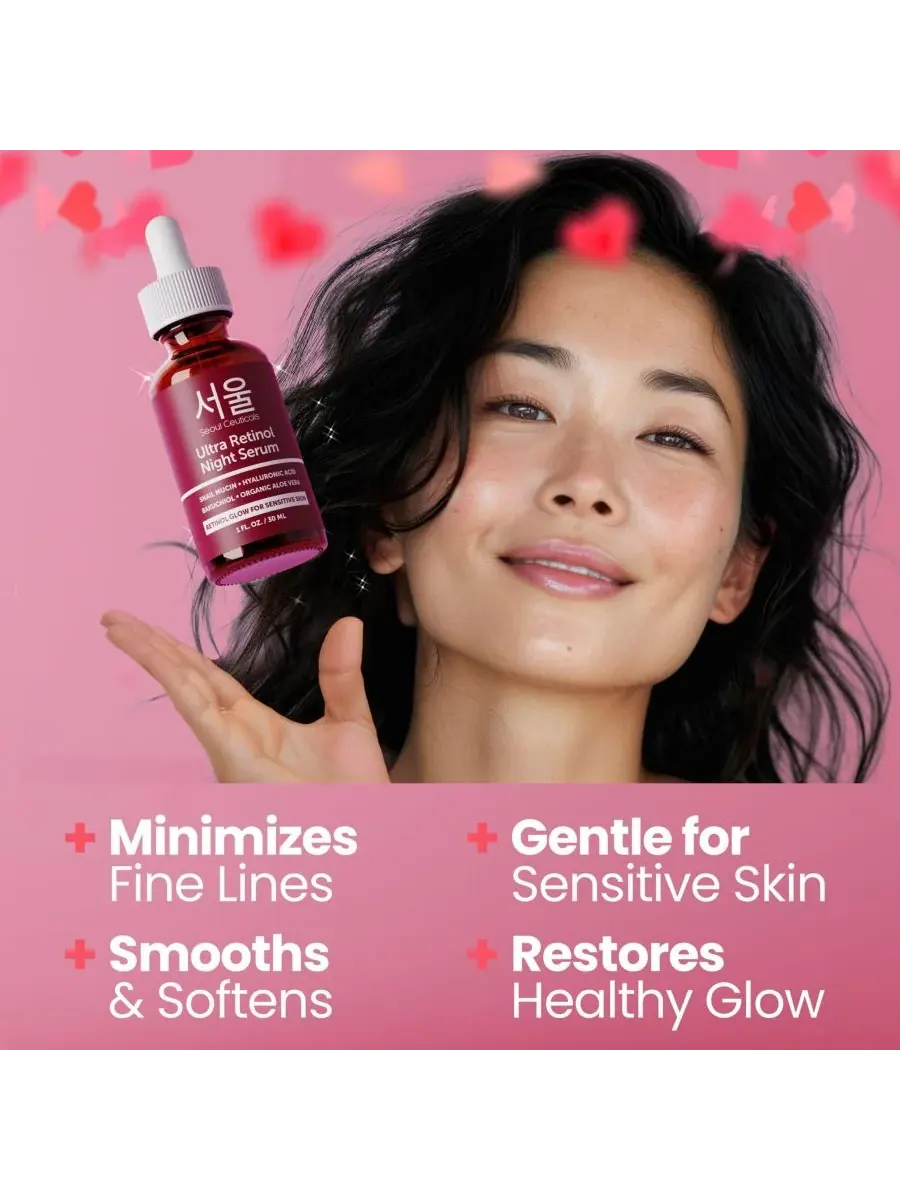 Сыворотка Seoul Ceuticals — Корейская для ухода за кожей Ultra Retinol Night Serum K Beauty Skincare — изображение 8 из 9