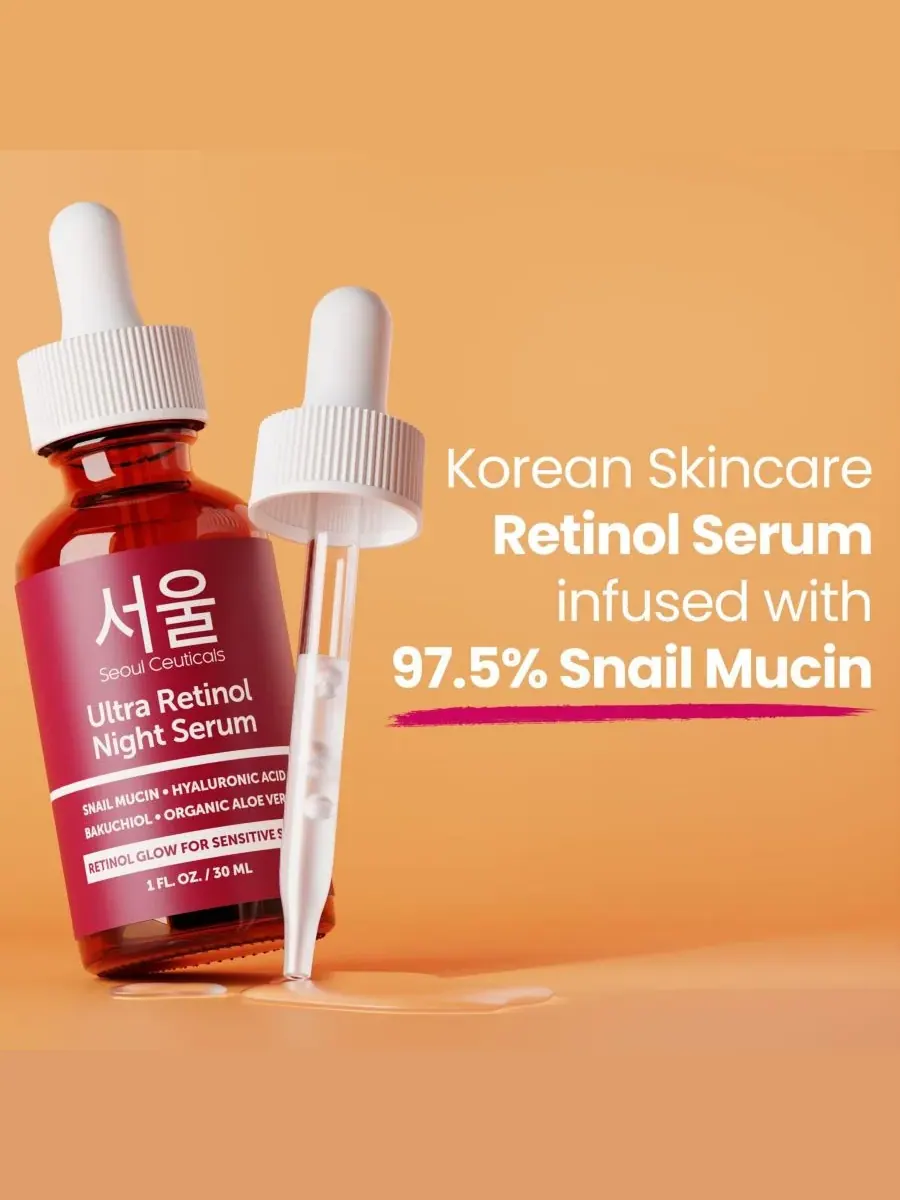 Сыворотка Seoul Ceuticals — Корейская для ухода за кожей Ultra Retinol Night Serum K Beauty Skincare — изображение 9 из 9