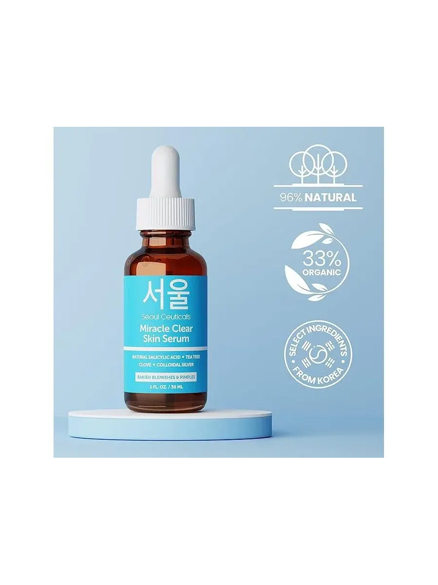Сыворотка Seoul Ceuticals — Корейская для ухода за кожей Miracle Clear Acne Serum от прыщей K — изображение 2 из 6