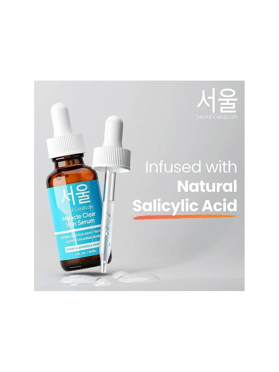 Сыворотка Seoul Ceuticals — Корейская для ухода за кожей Miracle Clear Acne Serum от прыщей K — изображение 5 из 6