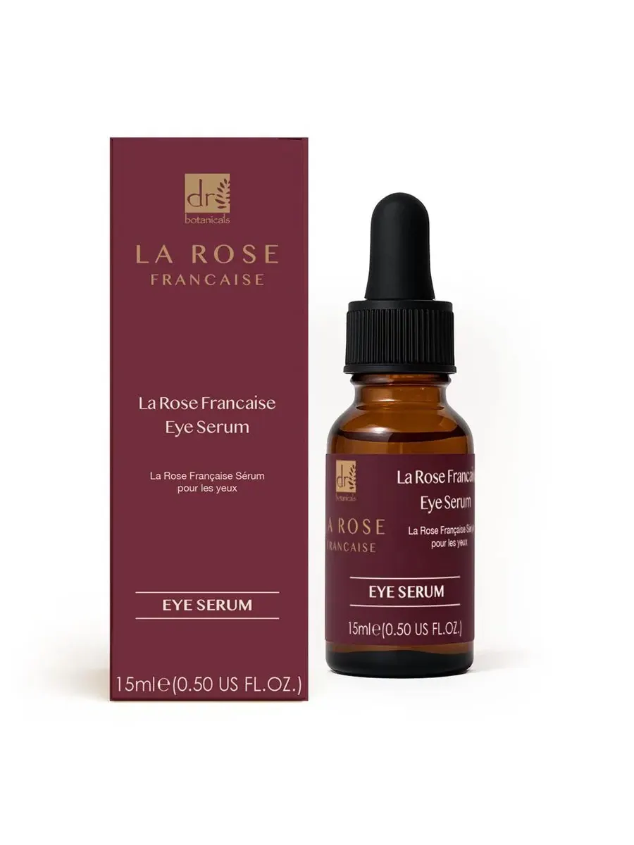 Сыворотка для кожи вокруг глаз с бакучиолом La Rose Francaise, 15 мл Dr. Botanicals — белый