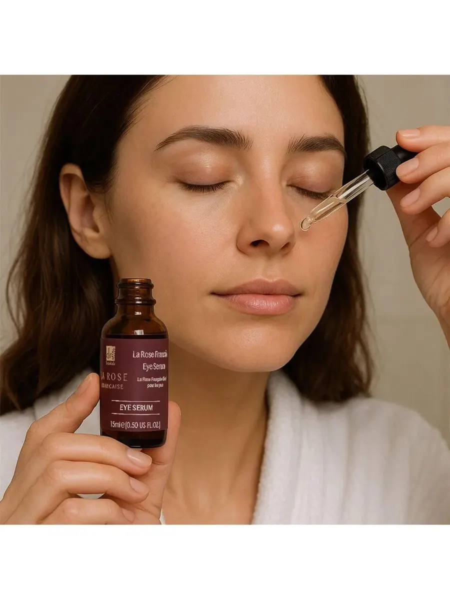 Сыворотка для кожи вокруг глаз с бакучиолом La Rose Francaise, 15 мл Dr. Botanicals — изображение 6 из 6