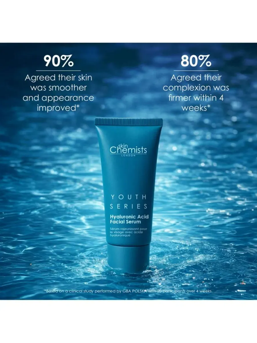 Сыворотка Skinchemists — Для лица с , % гиалуроновой кислотой, , синий, 30 мл — изображение 3 из 5