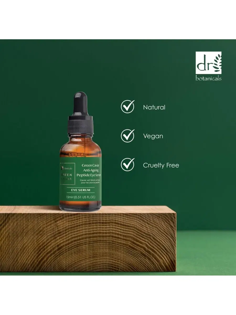 Сыворотка для глаз с пептидами против старения и экстрактом икры, 15 мл Dr. Botanicals — изображение 3 из 5