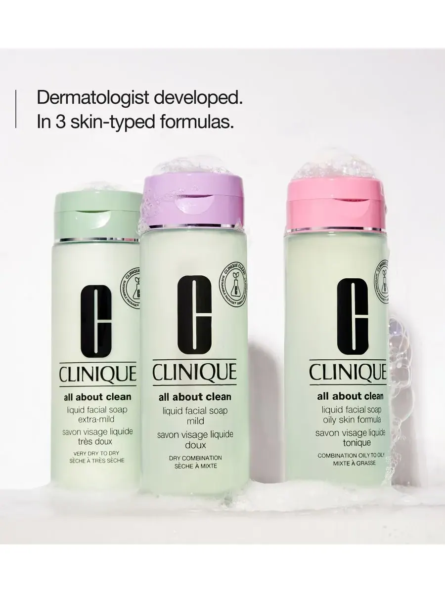 Крем для лица Clinique — Жидкое очищающее мыло для лица All About Clean Extra Mild, ,7 жидких унций — изображение 2 из 8