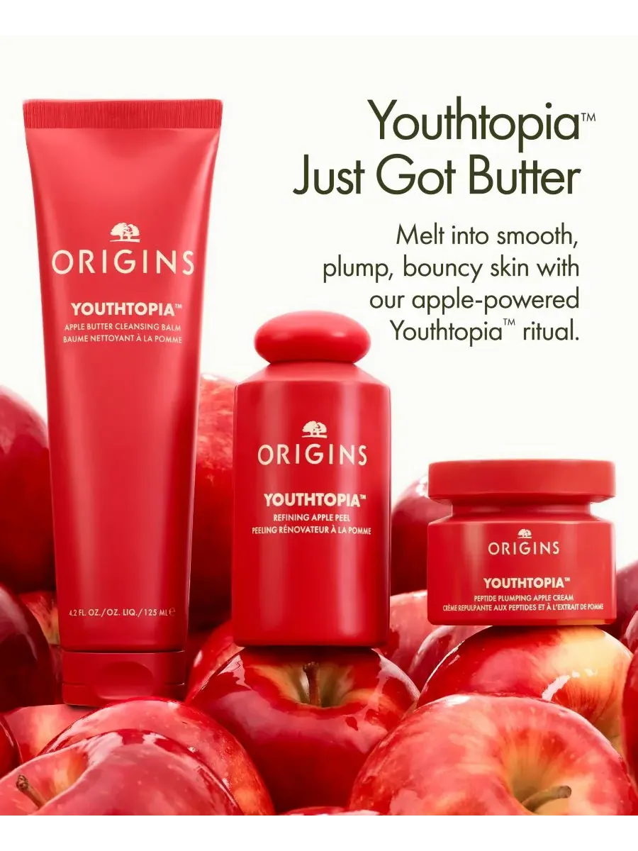 Пенка для умывания Origins — Очищающий бальзам с маслом яблока YOUTHTOPIA, 120 мл — изображение 2 из 7