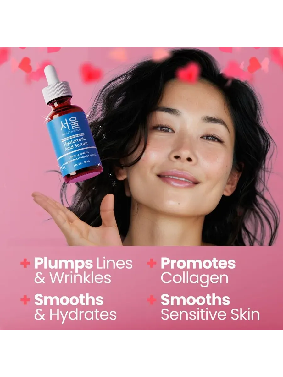 Сыворотка Seoul Ceuticals — Корейская с гиалуроновой кислотой для ухода за кожей. Корейская — изображение 3 из 9