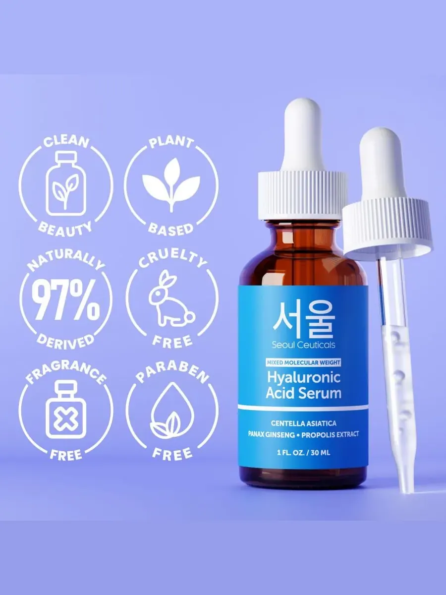 Сыворотка Seoul Ceuticals — Корейская с гиалуроновой кислотой для ухода за кожей. Корейская — изображение 8 из 9