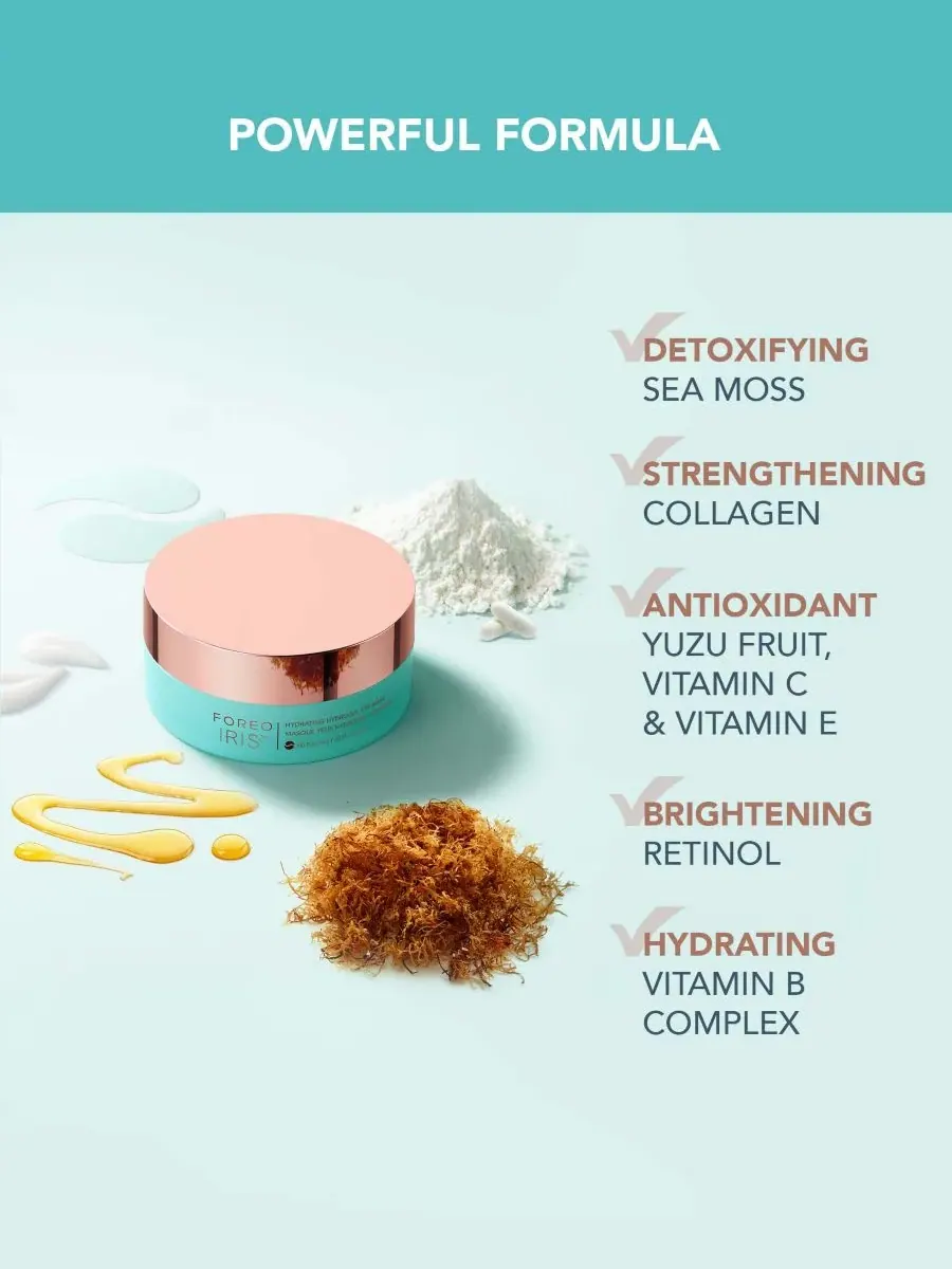 FOREO IRIS 60 шт. Увлажняющие гидрогелевые маски для глаз, 100 г — изображение 4 из 9