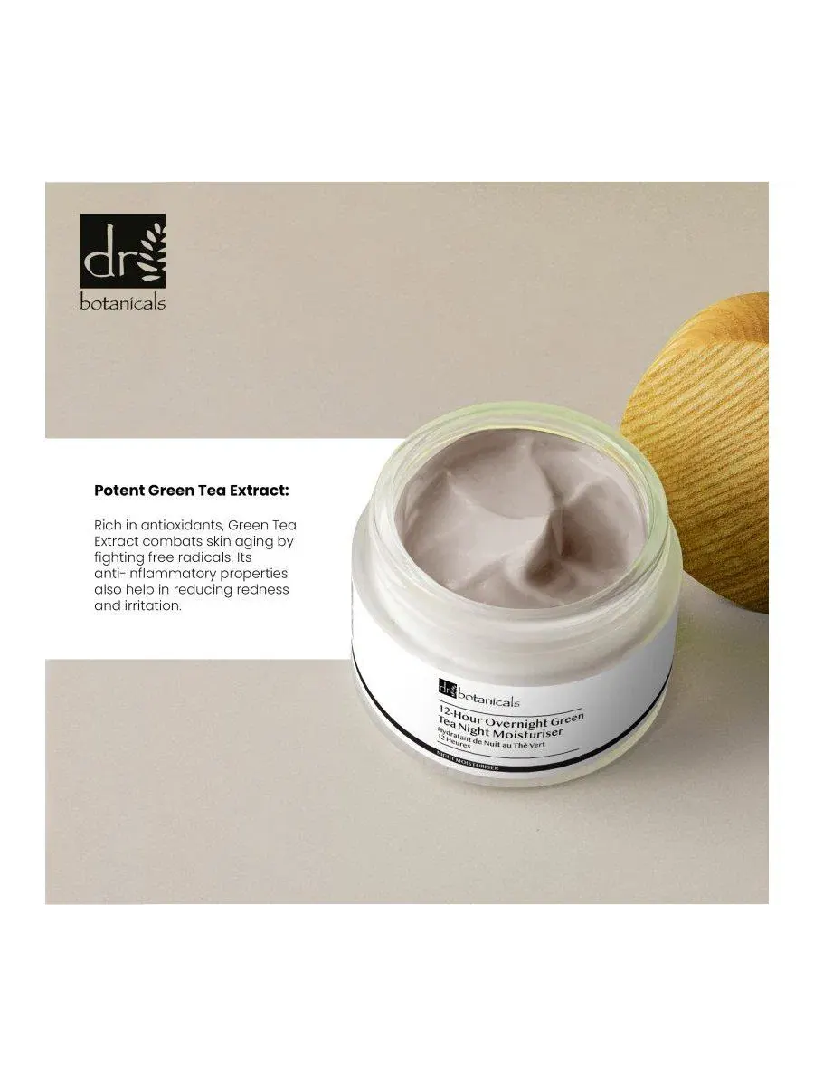 Ночной крем для лица с зеленым чаем, 50 мл Dr. Botanicals — изображение 2 из 6