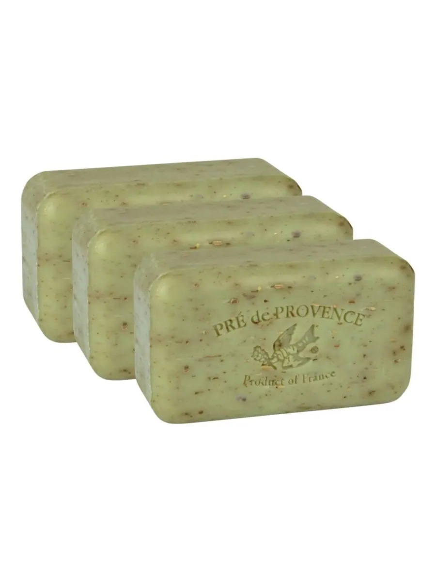 Увлажняющее французское мыло Pre de Provence 150 г, четырехслойное, долговечное, увлажняющее, с — зеленый