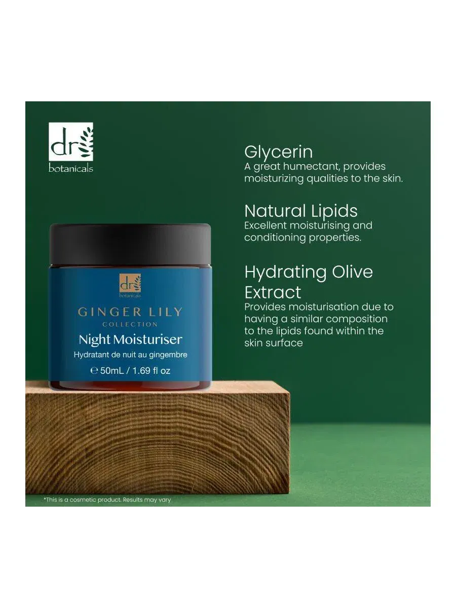 Ночной увлажняющий крем для лица Gingerlily, 50 мл Dr. Botanicals — изображение 2 из 6