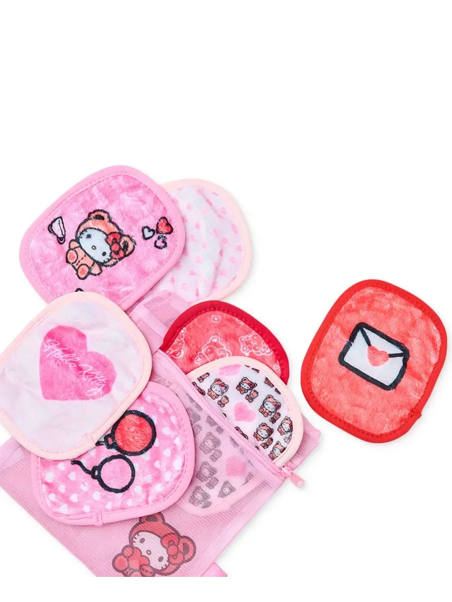 Набор Makeup Eraser — Из 9 многоразовых салфеток для снятия макияжа Hello Kitty Cutie Pie — изображение 3 из 12