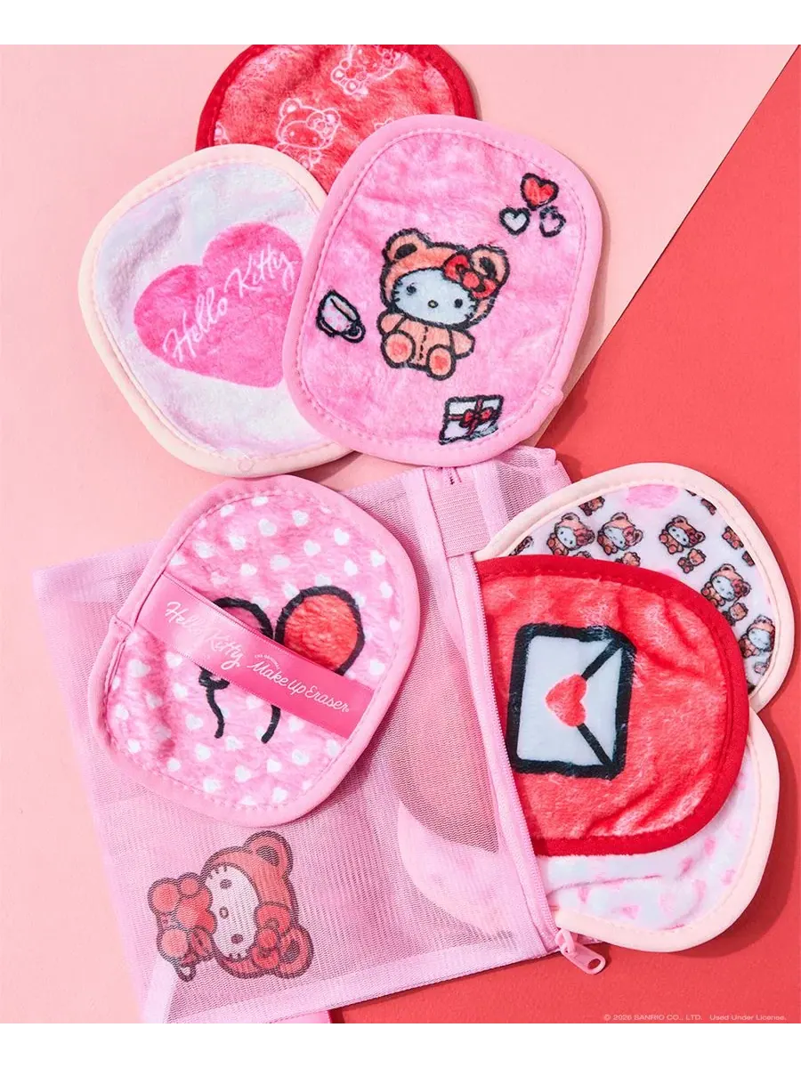 Набор Makeup Eraser — Из 9 многоразовых салфеток для снятия макияжа Hello Kitty Cutie Pie — изображение 4 из 12