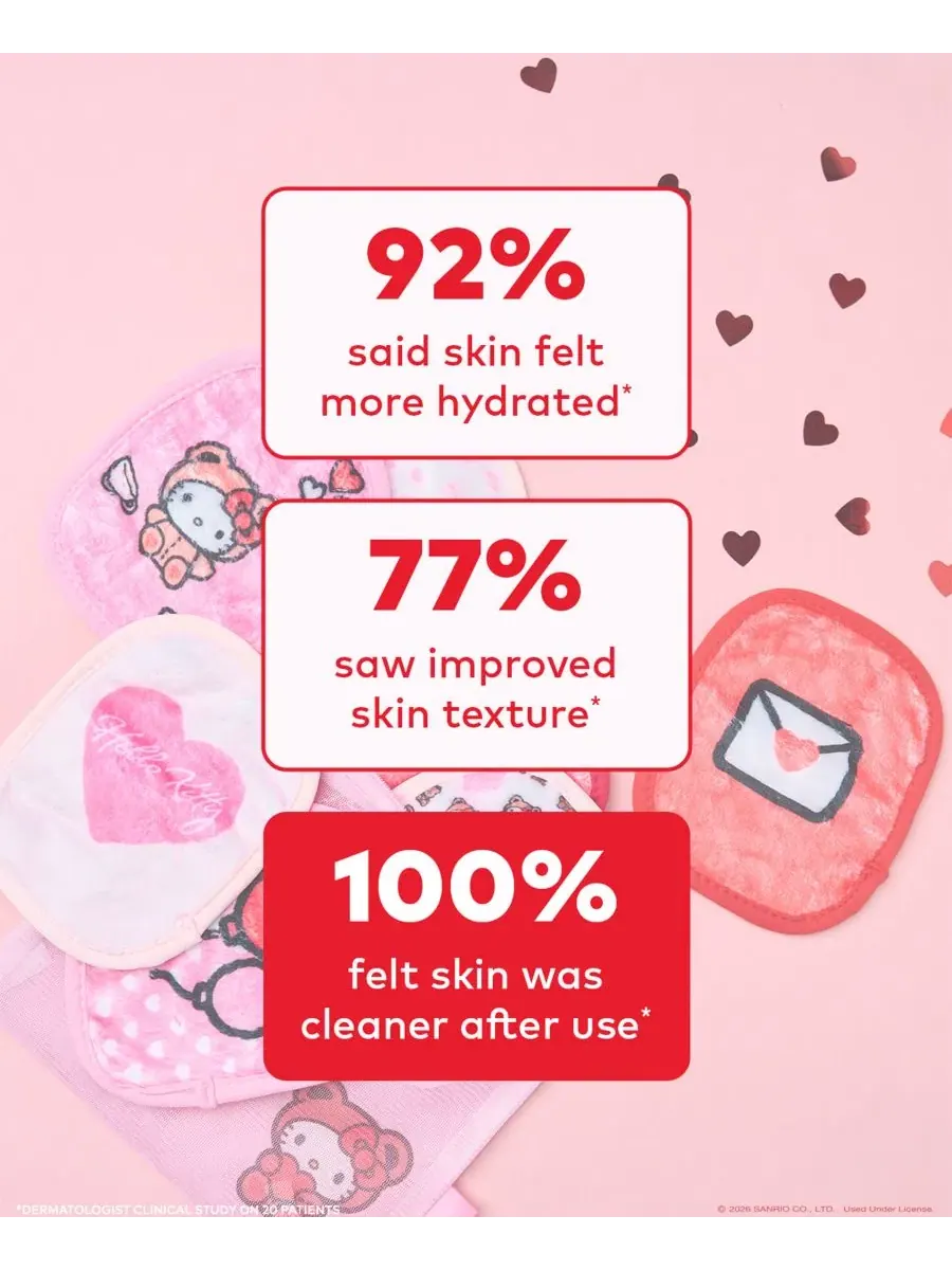 Набор Makeup Eraser — Из 9 многоразовых салфеток для снятия макияжа Hello Kitty Cutie Pie — изображение 8 из 12