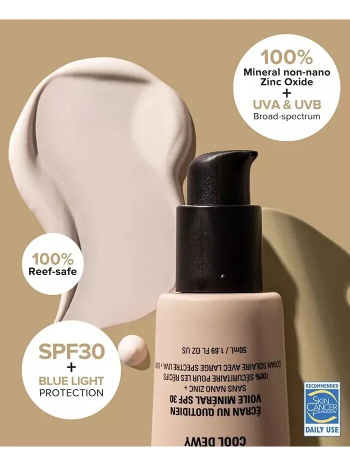 Крем для лица SPF NUDESTIX Nudescreen Daily Mineral Veil,, цвет Cool - (tint free) — изображение 7 из 9
