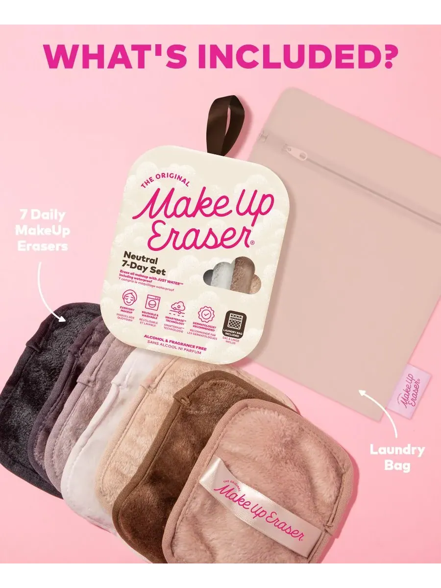 Набор из 7 нейтральных салфеток для снятия макияжа MakeUp Eraser — изображение 4 из 10