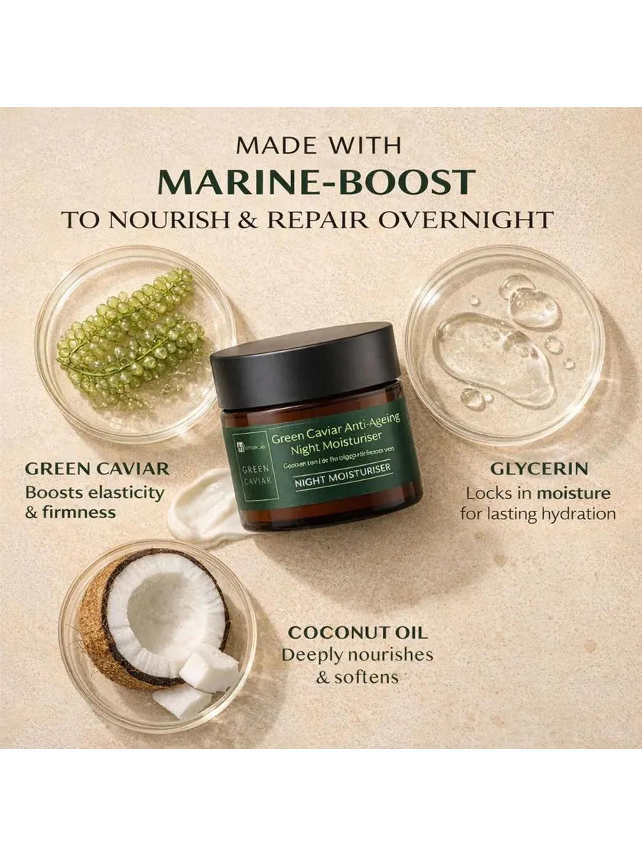 Ночной крем с икрой и аргановым маслом, 50 мл Dr. Botanicals — изображение 2 из 5
