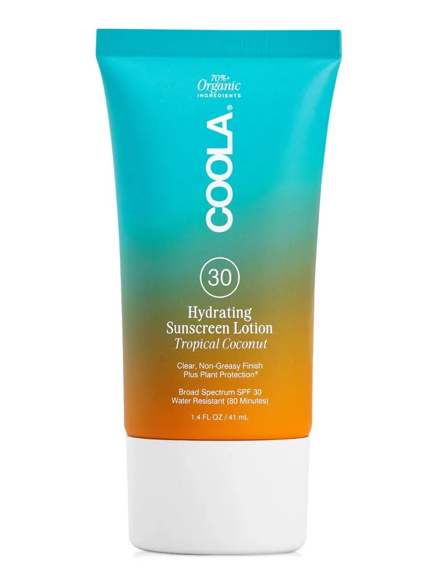 COOLA Увлажняющий солнцезащитный лосьон SPF 30 - Тропический кокос, 40 г — мульти