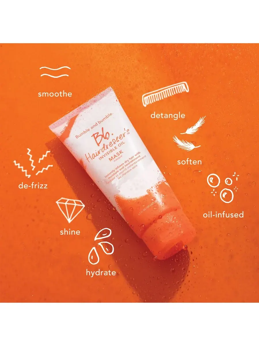 Bumble and Bumble Увлажняющая маска для волос Hairdresser's Invisible Oil, 6,7 унций — изображение 5 из 5