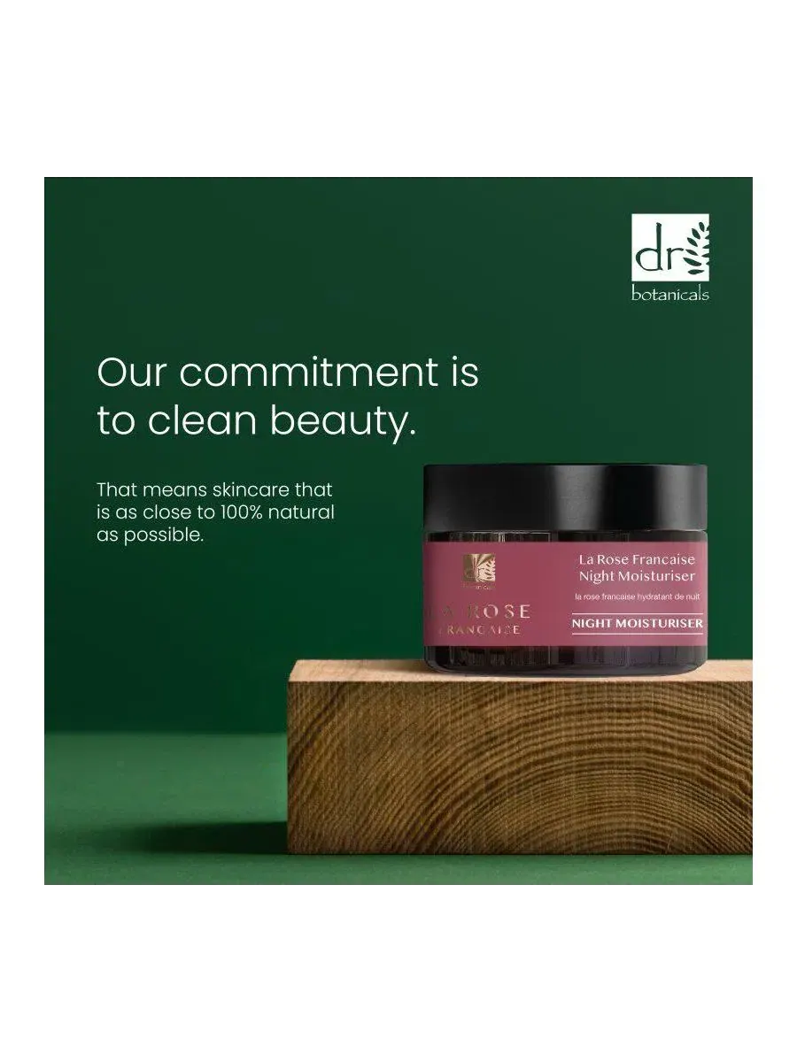 Ночной крем для лица La Rose Francaise, 50 мл, с бакучиолом и кокосовым маслом Dr. Botanicals — изображение 4 из 4