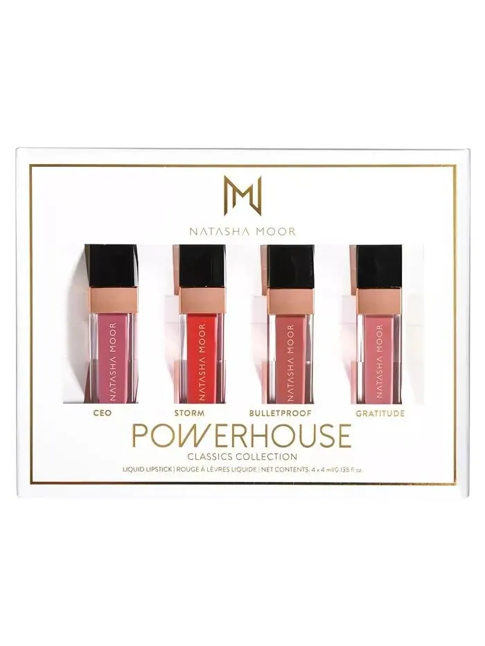 4 шт. Мини-набор Molten Matte Powerhouse Classics Collection Natasha Moor, цвет Ceo — серый