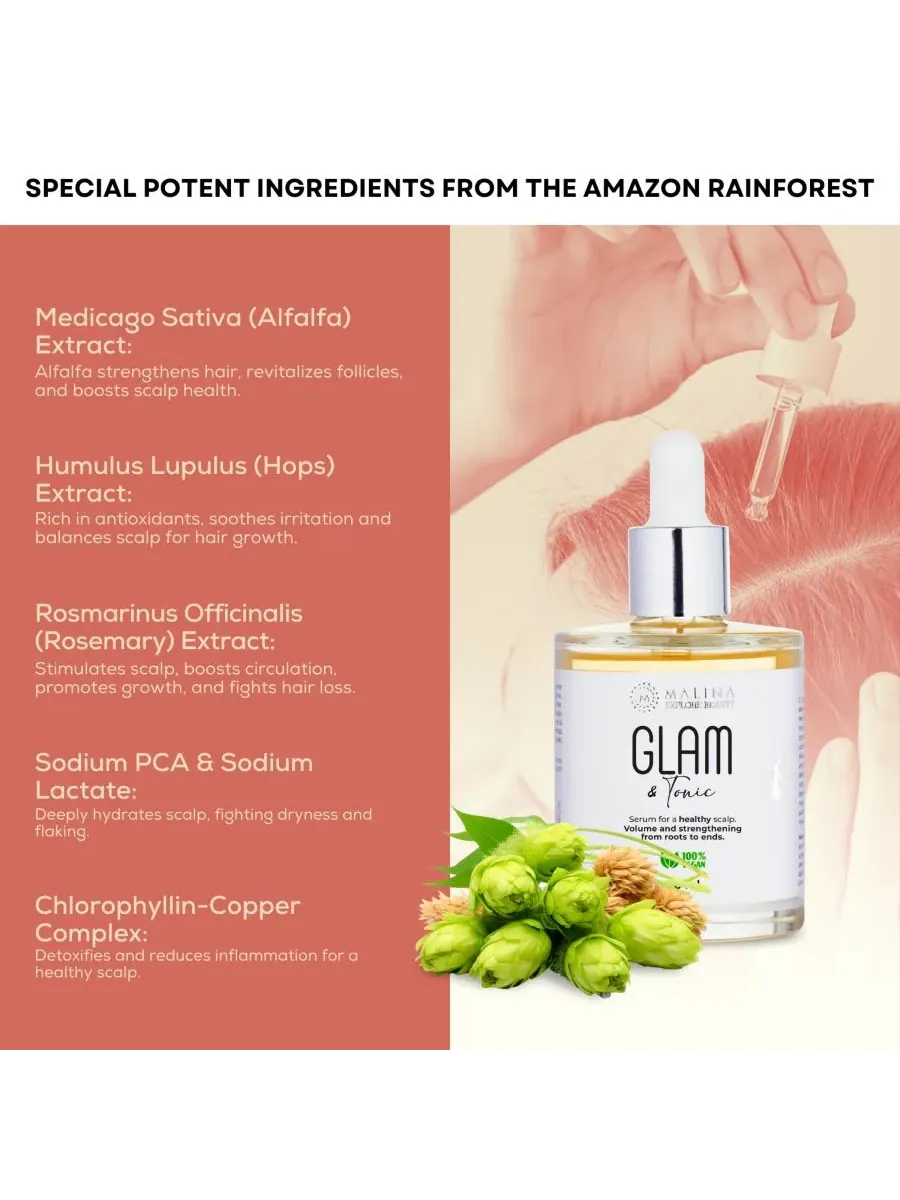 Malina Питательная сыворотка для волос и кожи головы (Glam & Tonic) — изображение 2 из 4