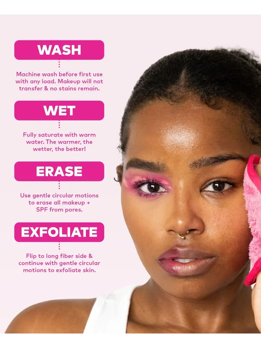 Средство для снятия макияжа Makeup Eraser — Розовые салфетки для снятия макияжа PRO — изображение 9 из 10