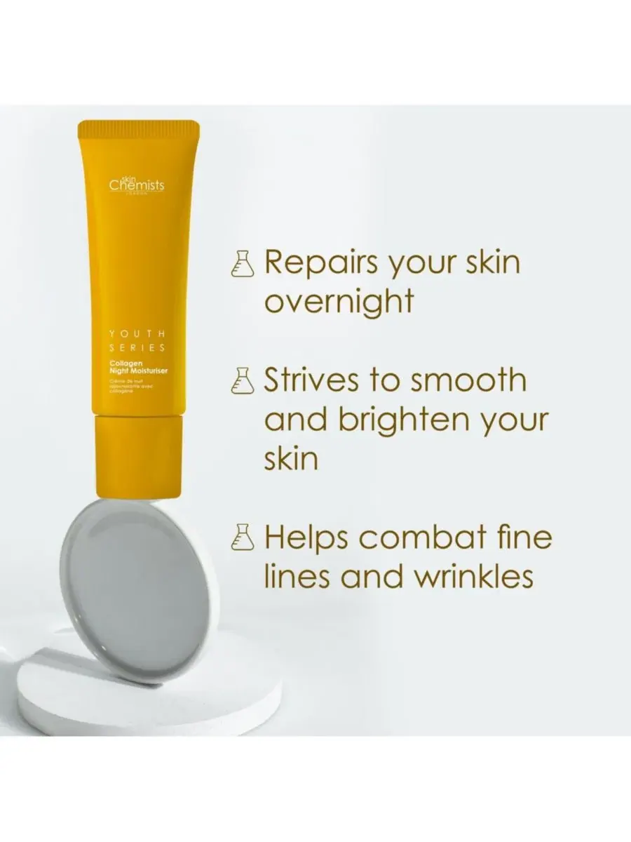 Крем для лица Skinchemists — Усовершенствованный ночной увлажняющий с % коллагеном, , желтый, 50 мл — изображение 3 из 3
