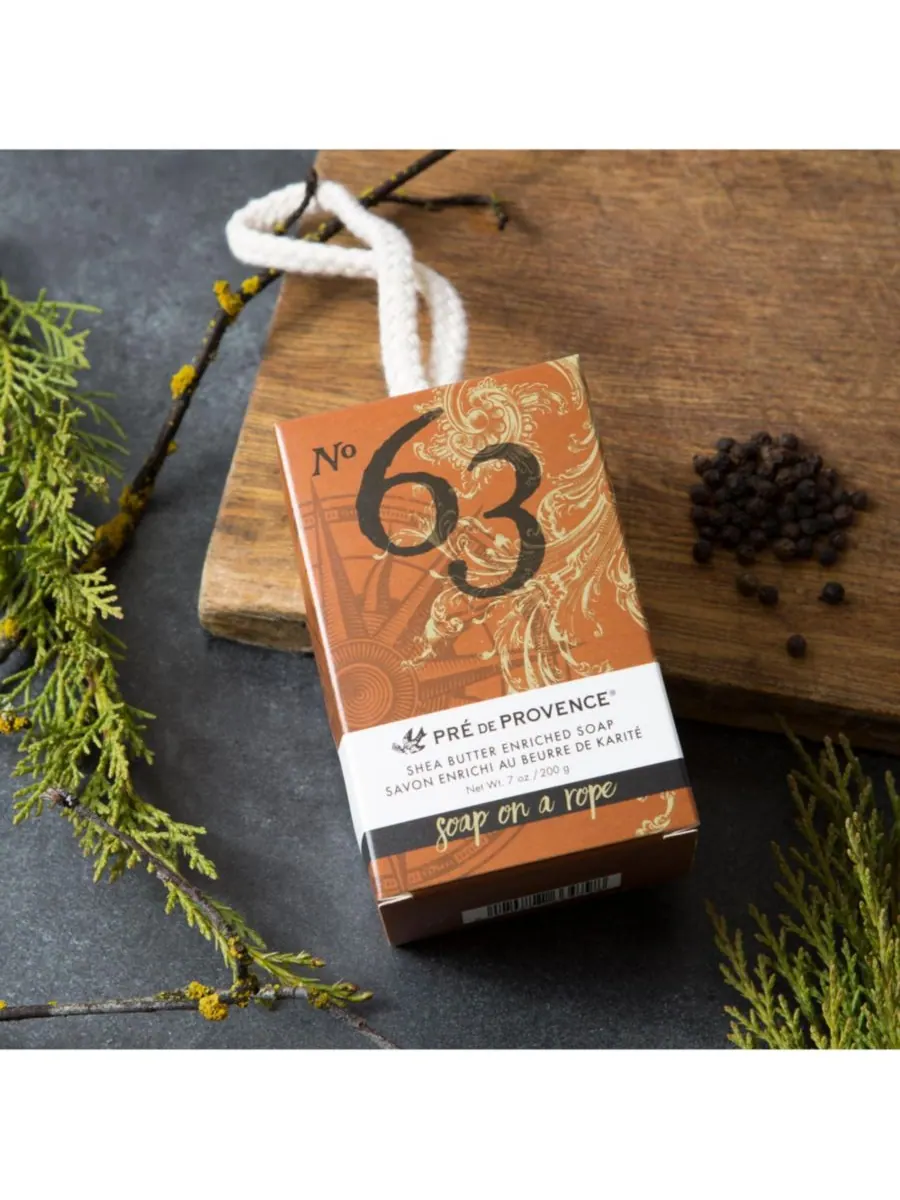 Мужское мыло Pre de Provence, размер 63, Soap on a Rope, 200 грамм European Soaps — изображение 9 из 9