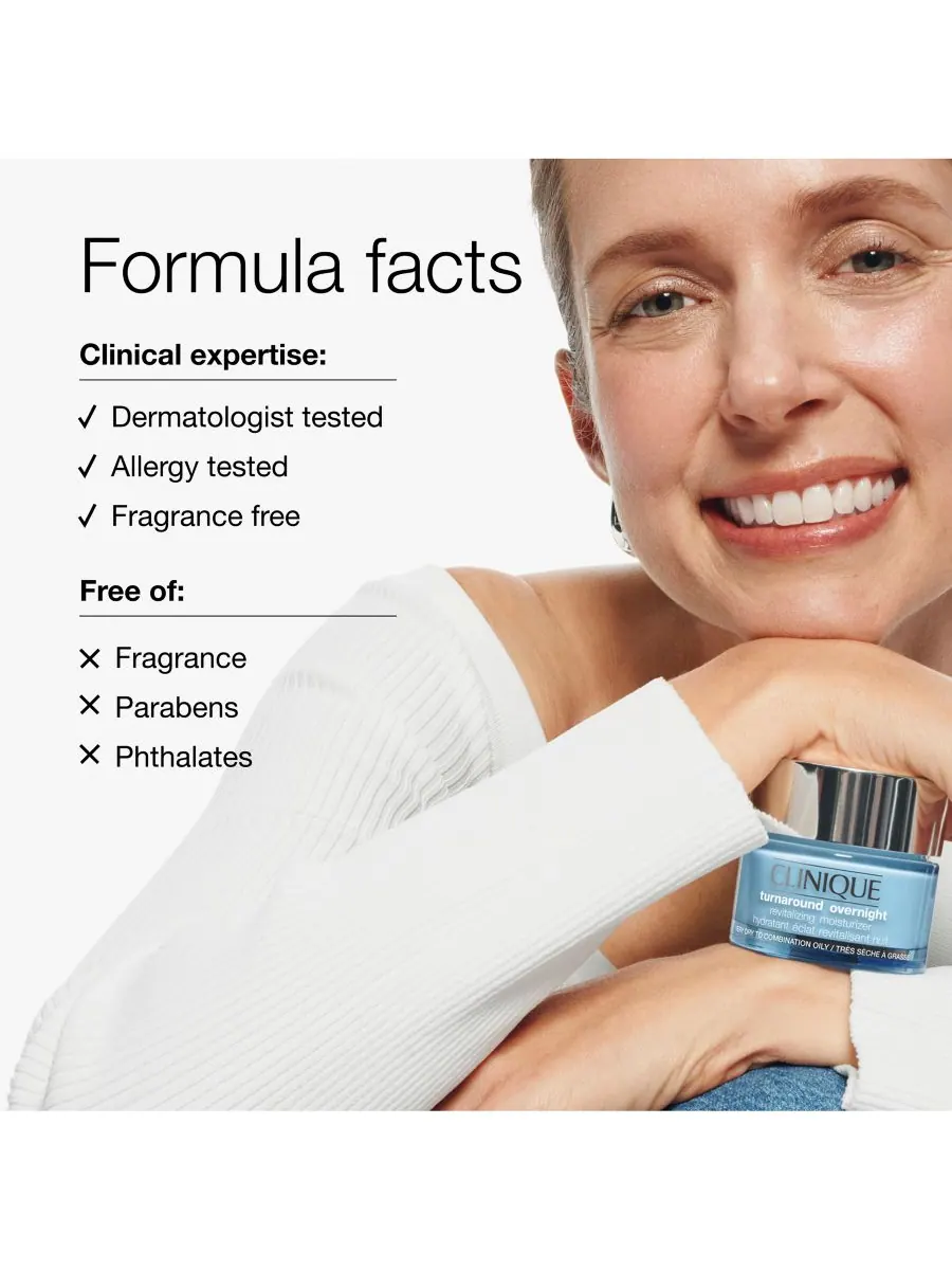 Сыворотка Clinique — Увлажняющий ночной Turnaround Overnight Revitalizing Moisturizer, 50 мл — изображение 4 из 9