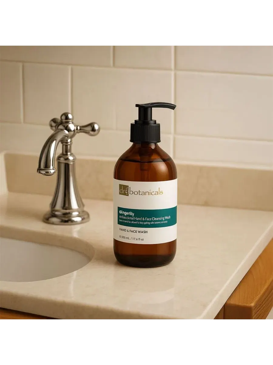 Гель для умывания лица и рук Gingerlily, 500 мл, с пантенолом Dr. Botanicals — изображение 2 из 5