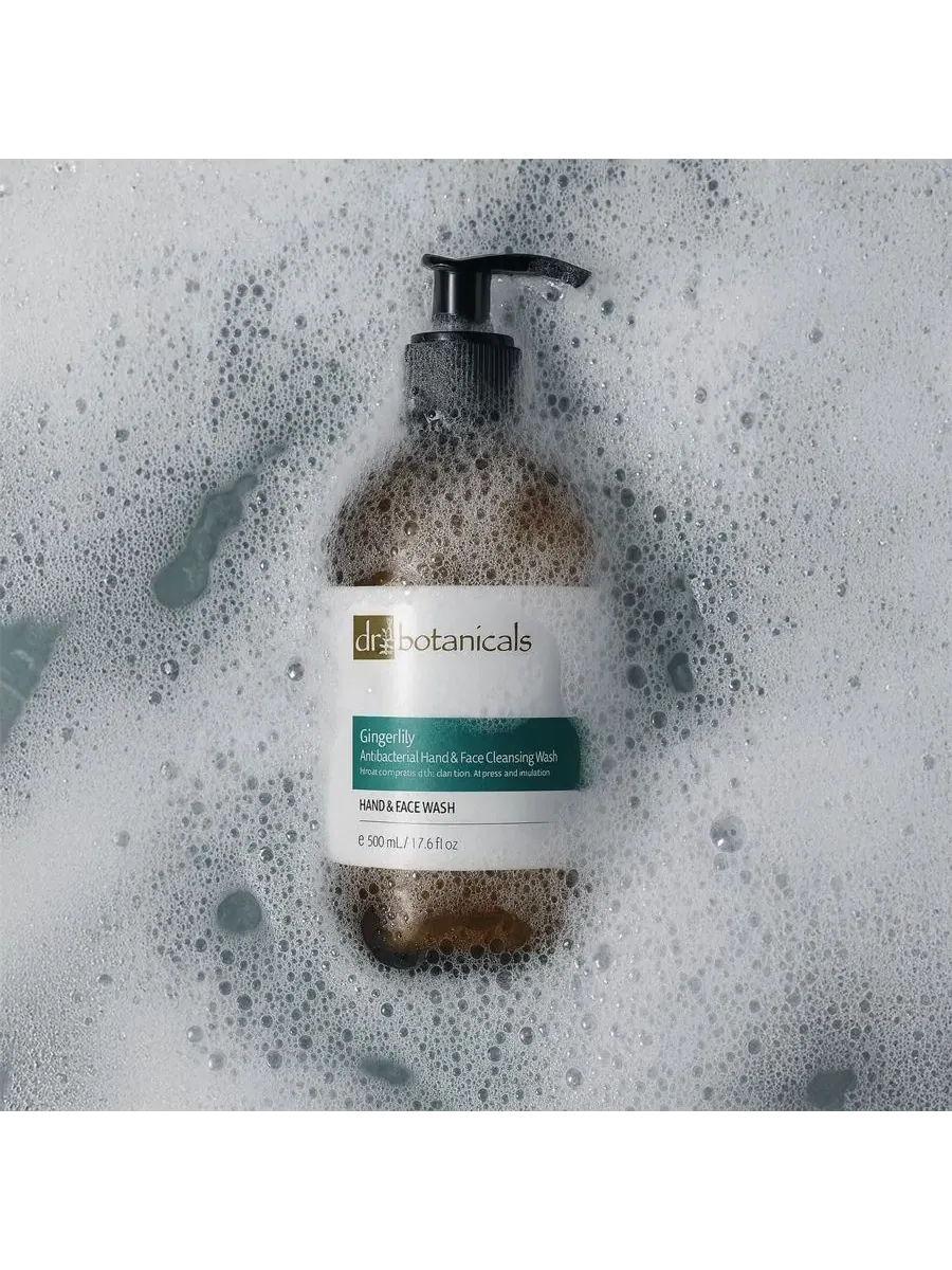 Гель для умывания лица и рук Gingerlily, 500 мл, с пантенолом Dr. Botanicals — изображение 3 из 5