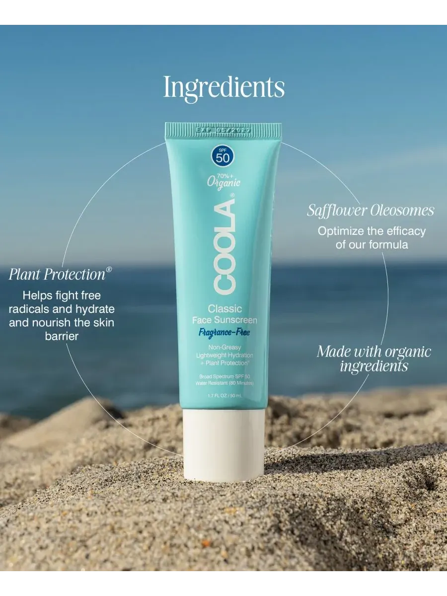COOLA Классический солнцезащитный лосьон для лица SPF 50, 0,85 унции — изображение 5 из 5