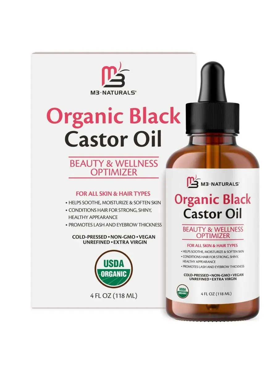 M3 Naturals Жидкое касторовое масло M3 Black, 4 унции — мульти