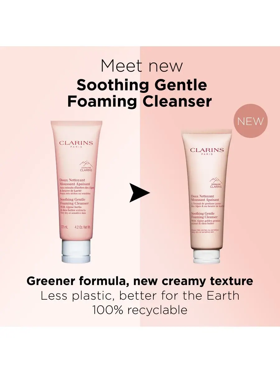 Средство для снятия макияжа Clarins — Успокаивающее нежное пенящееся очищающее средство с маслом ши — изображение 5 из 10