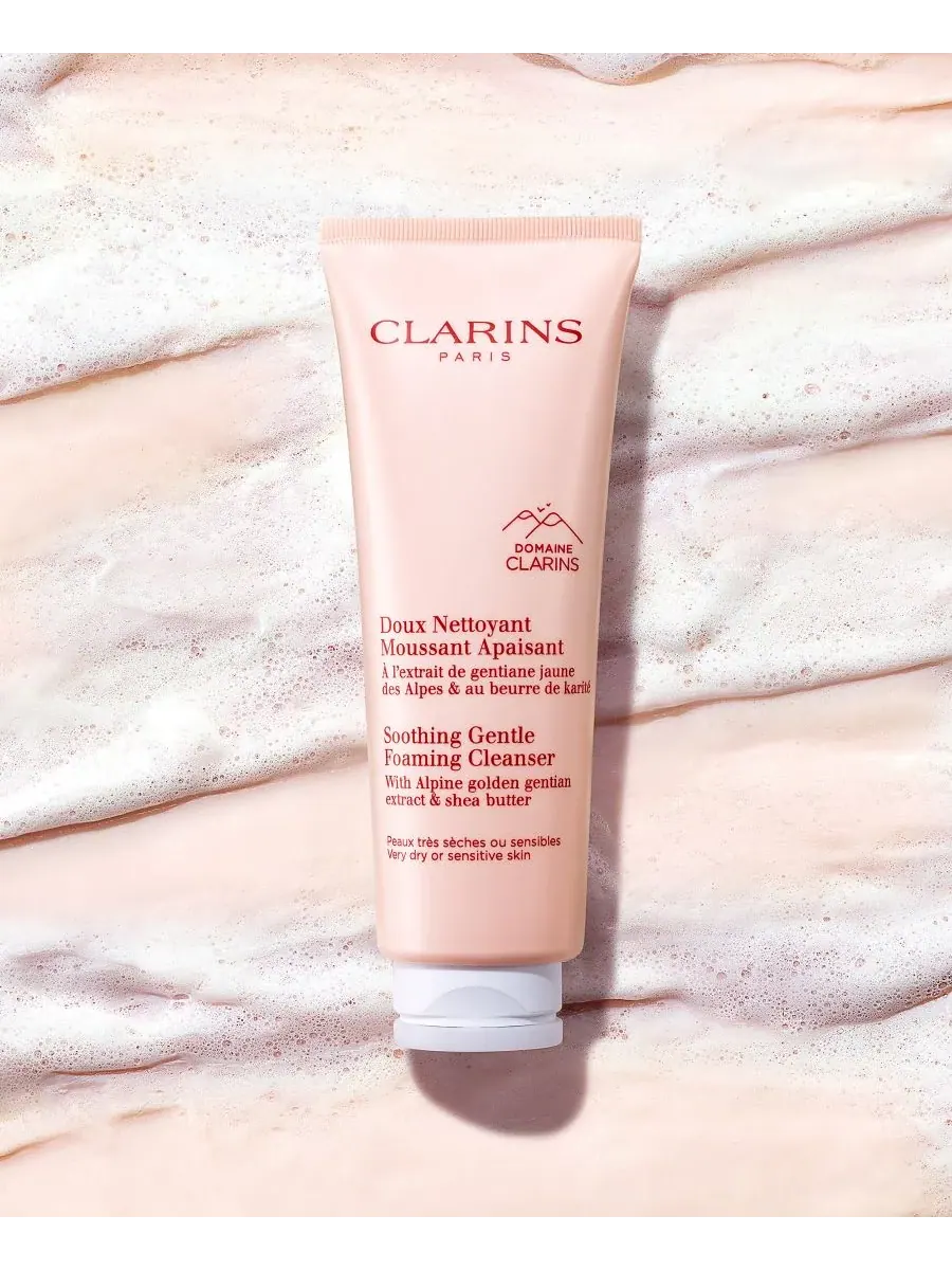 Средство для снятия макияжа Clarins — Успокаивающее нежное пенящееся очищающее средство с маслом ши — изображение 6 из 10