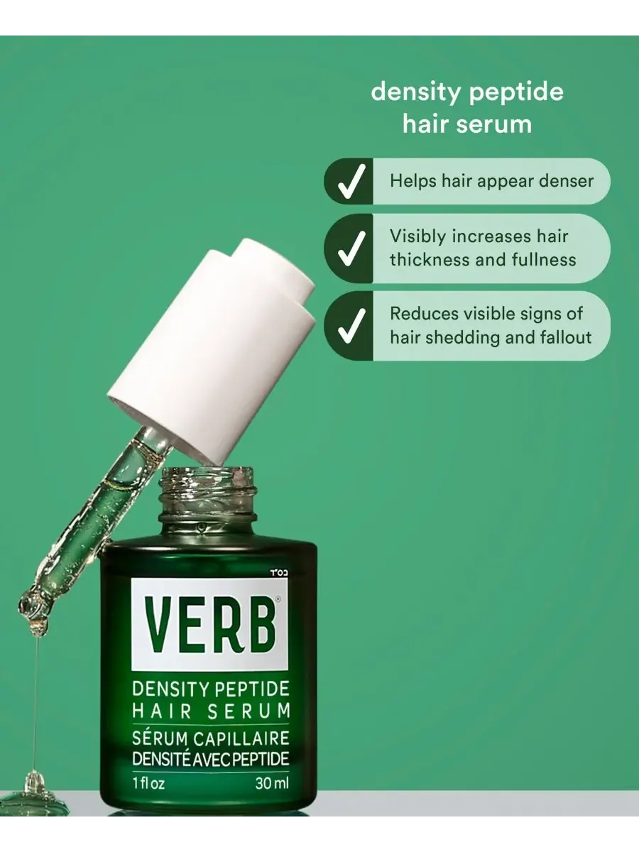 Verb Сыворотка для волос Density Peptide Hair Serum, 1 унция — изображение 8 из 10