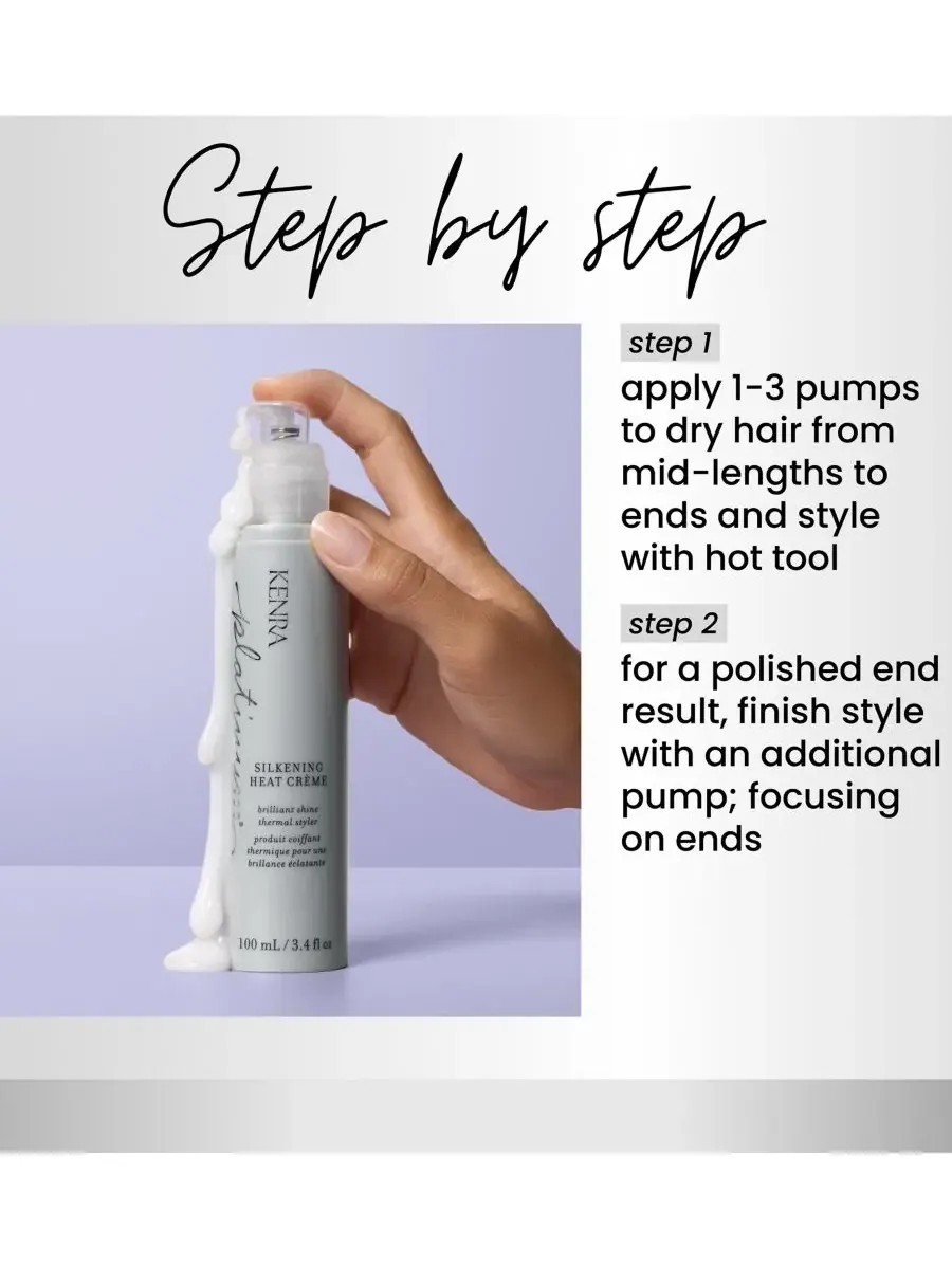Kenra Professional Увлажняющий согревающий крем Silkening Heat Crème, 3,4 унции — изображение 4 из 5