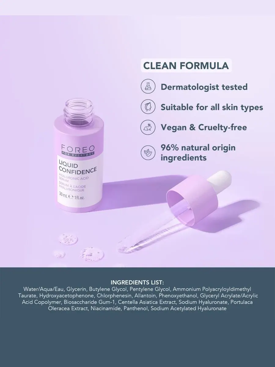 Сыворотка Foreo — С гиалуроновой кислотой For EveryOne Liquid Confidence — изображение 3 из 4