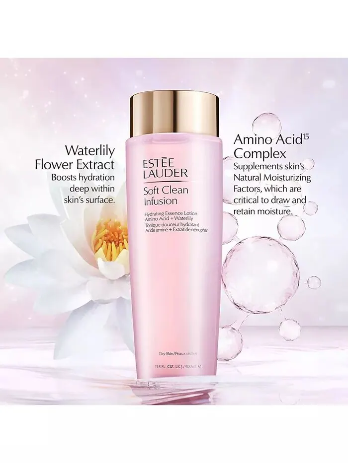 Эссенция Estée Lauder Soft Clean Infusion с аминокислотами и кувшинкой, увлажняющая, для сухой и — изображение 4 из 5