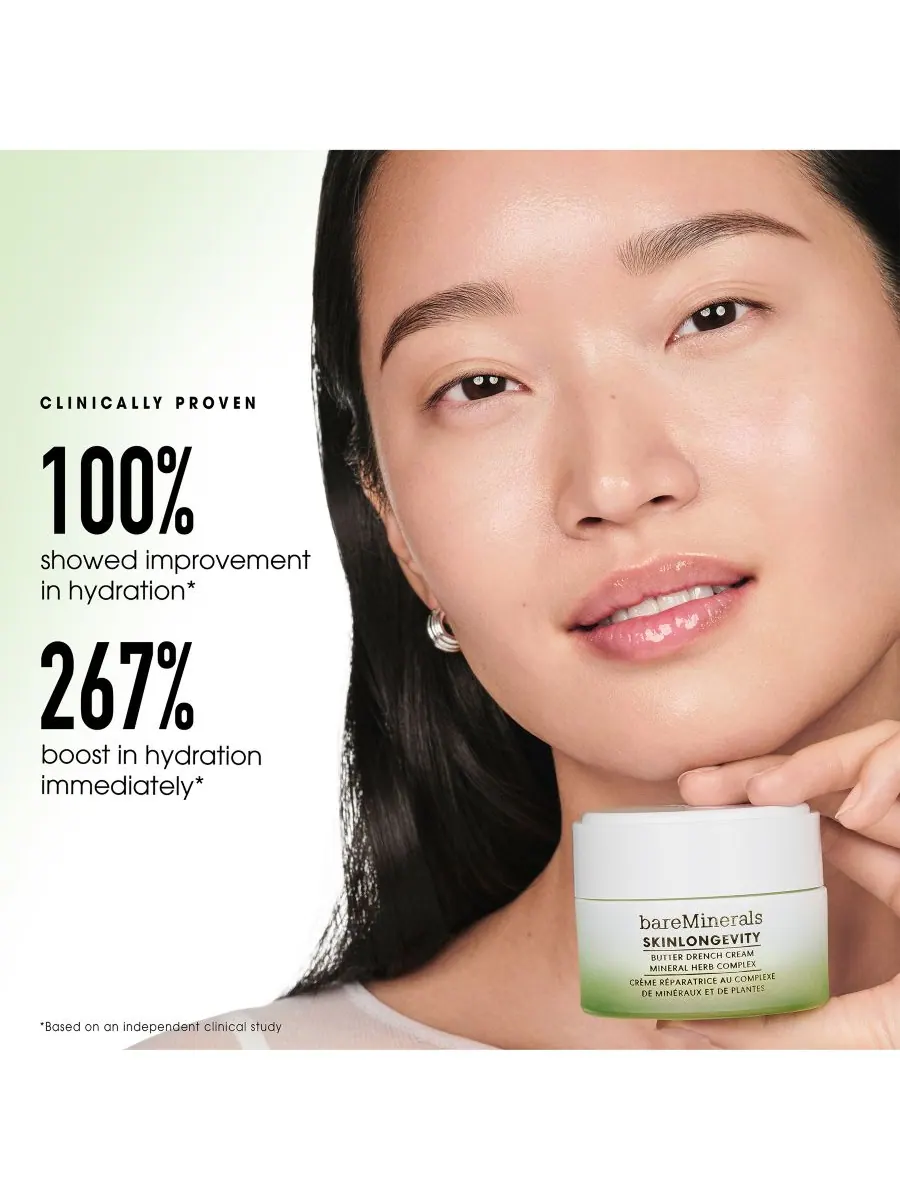 Гель для умывания bareMinerals — Увлажняющий SKINLONGEVITY Butter Drench с пептидами — изображение 4 из 10