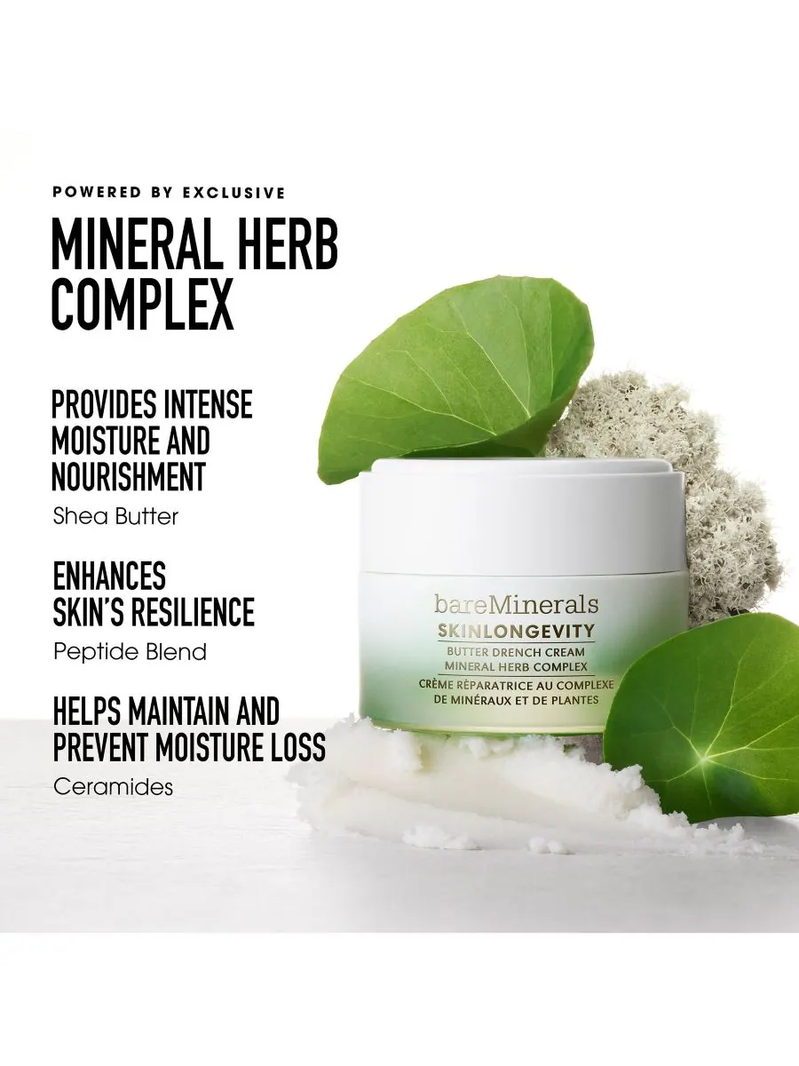 Гель для умывания bareMinerals — Увлажняющий SKINLONGEVITY Butter Drench с пептидами — изображение 6 из 10
