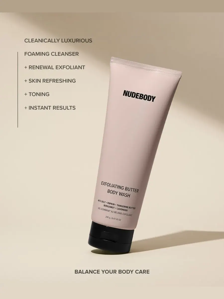 NUDESTIX Отшелушивающий гель для душа NUDEBODY, 240 мл — изображение 6 из 9