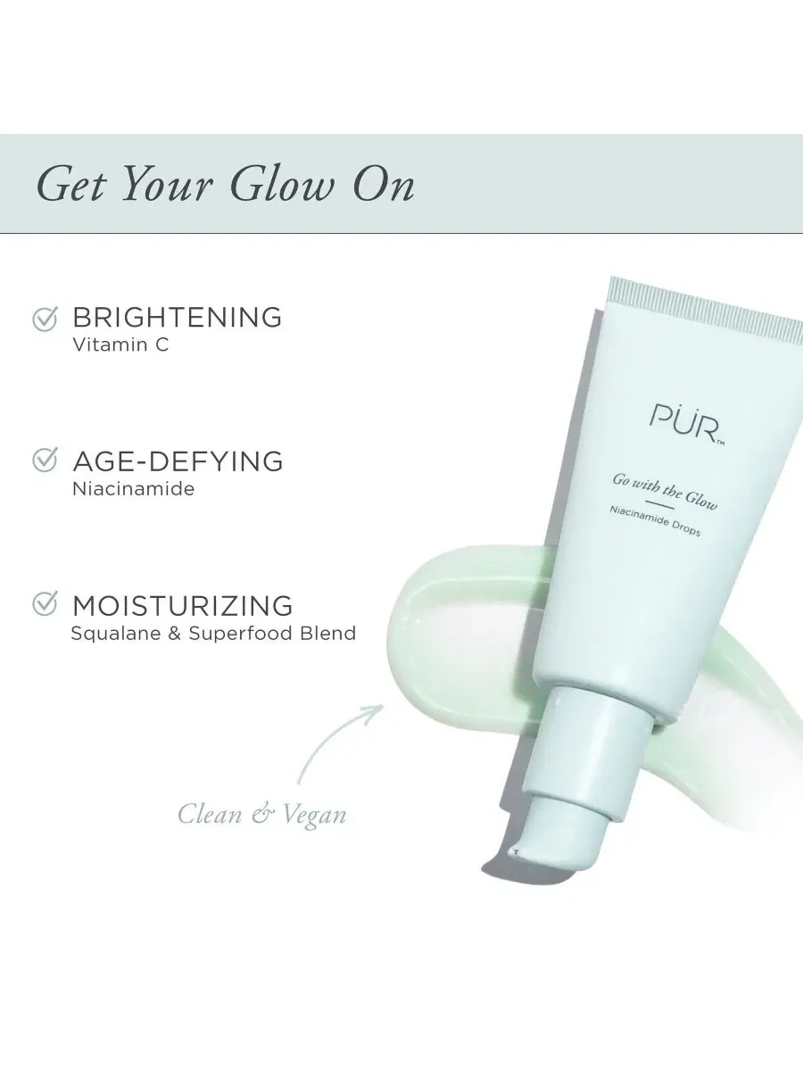 Сыворотка для лица с ниацинамидом Go With The Glow, 30 мл PÜR Minerals — изображение 4 из 8