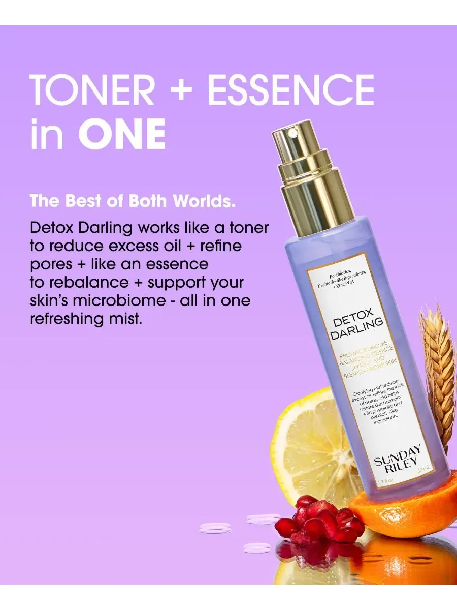Тоник Sunday Riley — Detox Darling Pro-Microbiome, балансирующая для жирной и склонной к высыпаниям — изображение 5 из 8