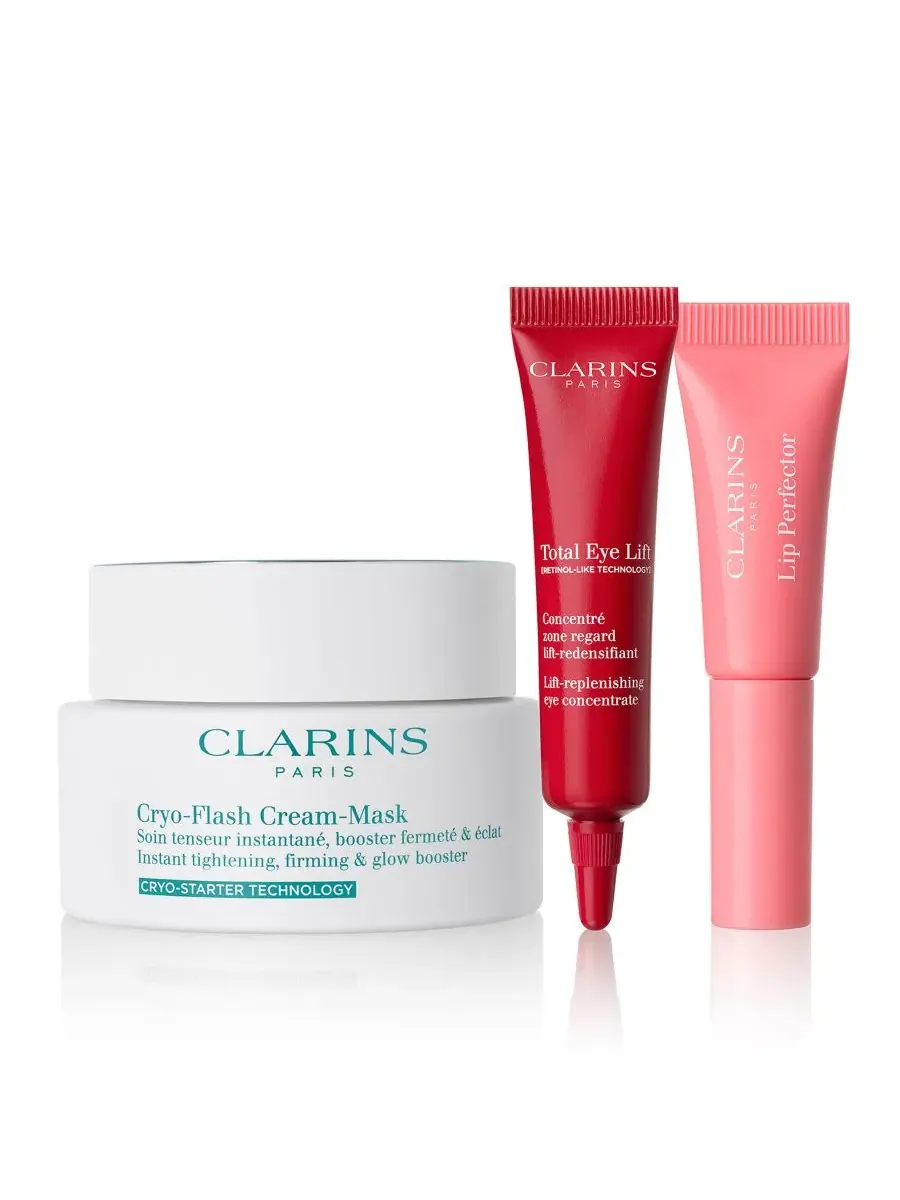 Clarins Набор из 3 крио-маск для усиления сияния