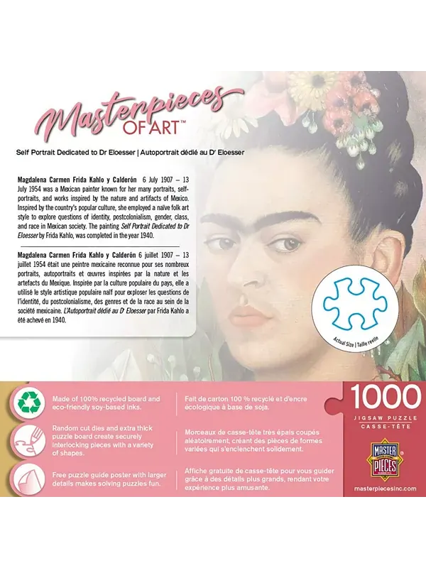 Пазл «Шедевры» из 1000 деталей — Фрида Кало для взрослых Masterpieces Puzzles — изображение 3 из 3