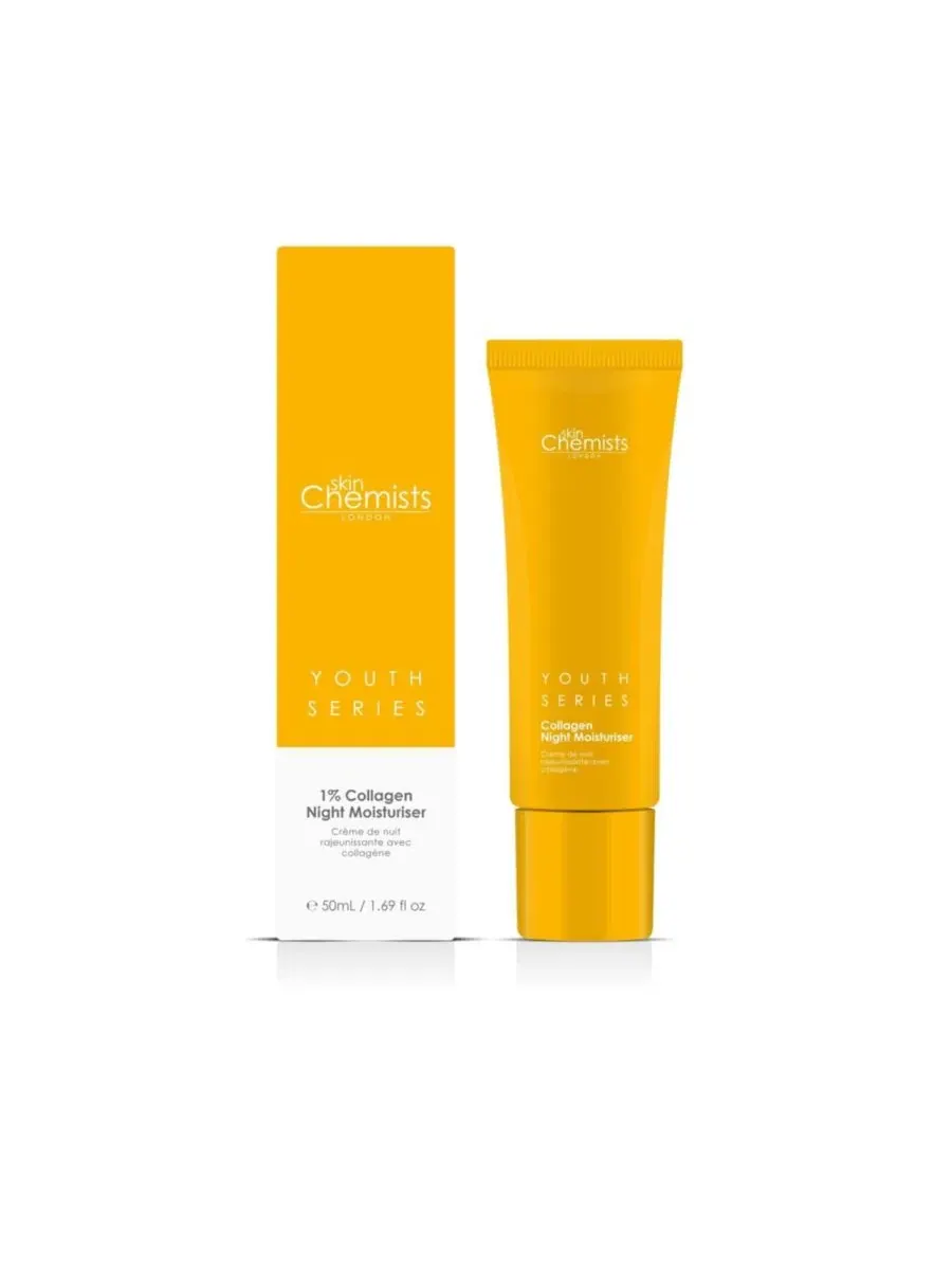 Крем для лица Skinchemists — Ночной увлажняющий с % коллагеном, , желтый, 50 мл — изображение 2 из 5