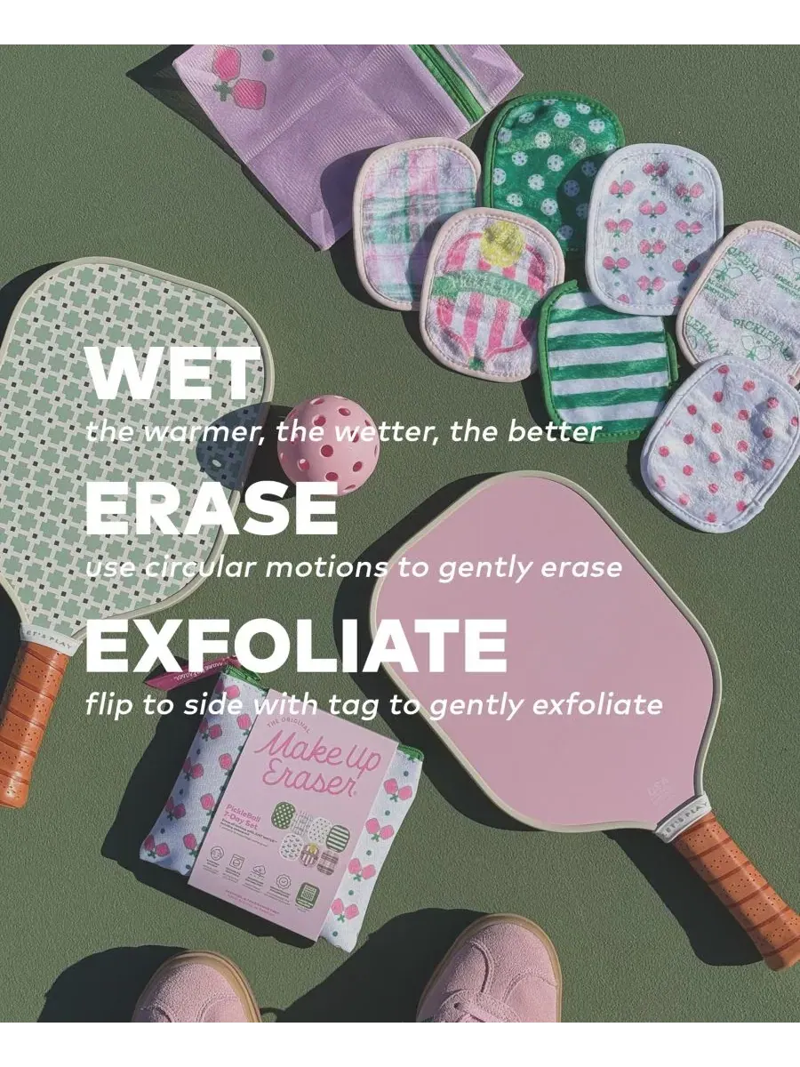 Набор Makeup Eraser — Многоразовых салфеток для снятия макияжа для игры в пиклбол (9 шт.) — изображение 12 из 12